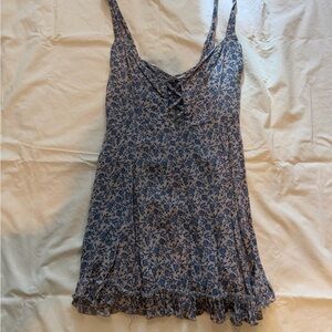 Intimately  Free People Floral Blue and White Dress